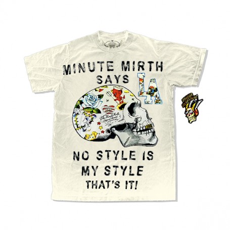 Maglia Minute Mirth Teschio denti oro Beige