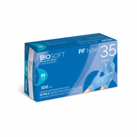 Biosoft  - Guanti in Nitrile Senza Polvere - M