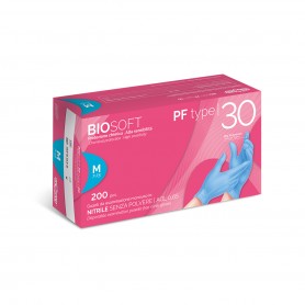 Biosoft PF type 30 Nitrile azzurro Senza Polvere - 200pz - L