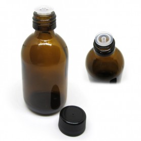 Contagocce in vetro ambrato con tappino 50ml