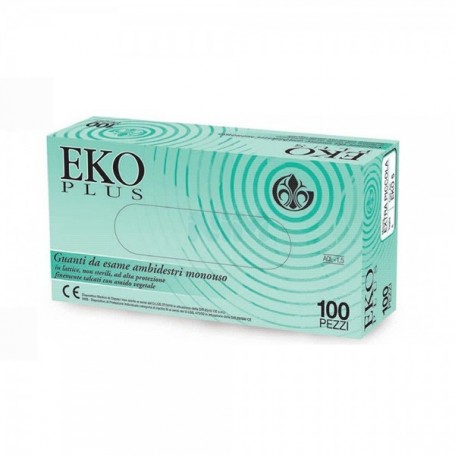 Eko Plus - Guanti in Lattice Bianco Naturale - M