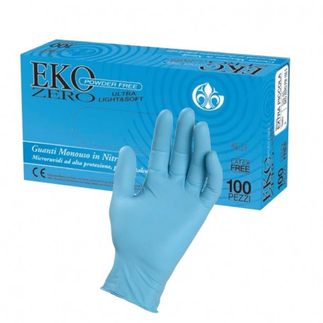 Guanti EKO Nitrile Azzurro - XL