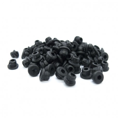 Grommets per ago neri in silicone - 100pz