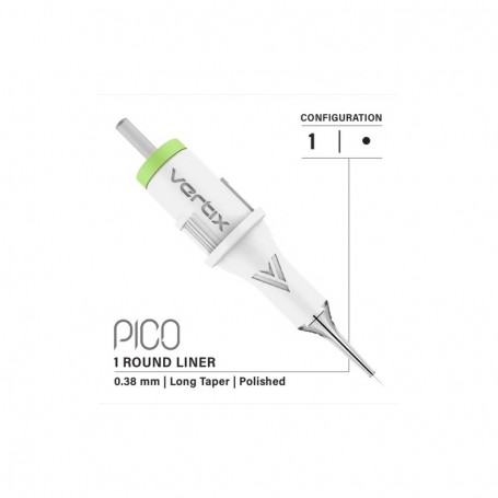 Vertix Pico 01 Round Liner Long Taper 38mm - 20pz - Exp 12/25