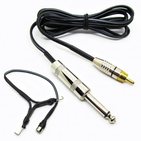 Rca Con Adattatore clipcord 1,80CM Nero