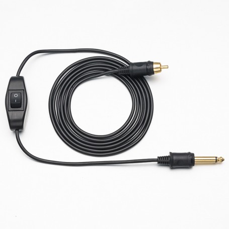 Rca in silicone 2m con interruttore di azionamento Black