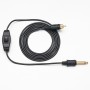 Rca in silicone 2m con interruttore di azionamento Black