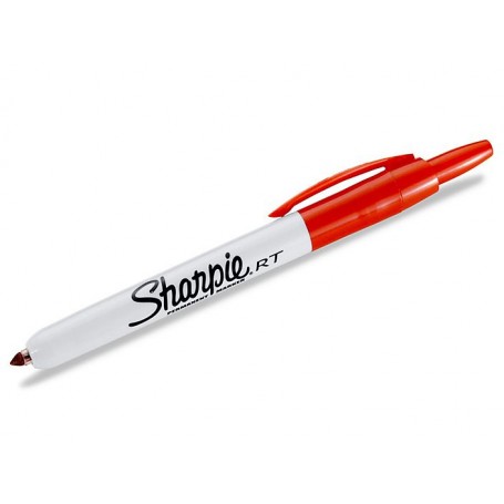 Sharpie® Retractable Permanent Markers, Ultra Fine Point RED