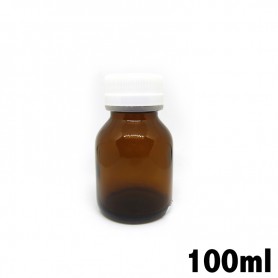Recipiente in vetro ambrato 100ml