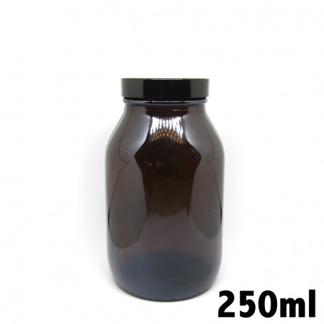 Recipiente in vetro ambrato 250ml