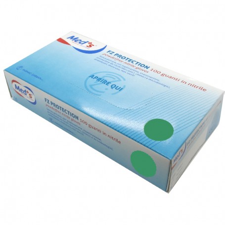 Med+S® FZ Quality 100 Guanti in Nitrile Azzurro - XL