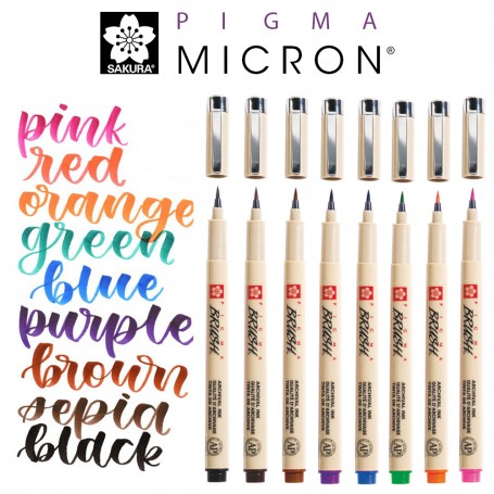Pigma astuccio 9 Brush Pens