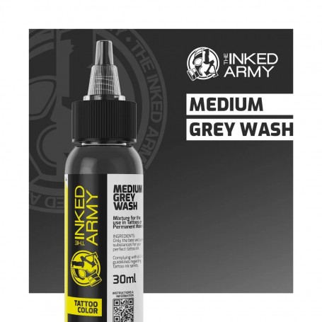 THE INKED ARMY - Tattoo Color - Medium grey wash - 30 ml