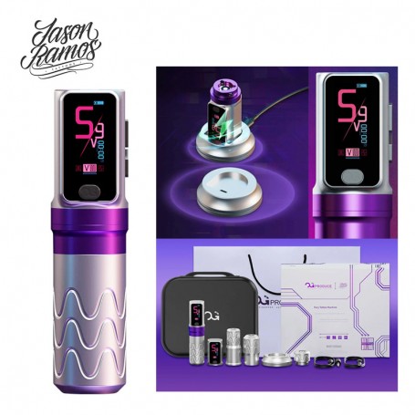 PIONEER-FURY 1.47-inch Color Screen Wireless Tattoo Pen - Jason Ramos exclusive edition - Purple