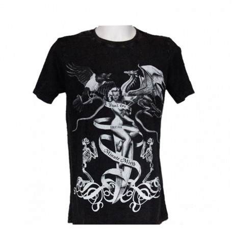 Maglia Minute Mirth Ragazza con Aquila e Drago Nera